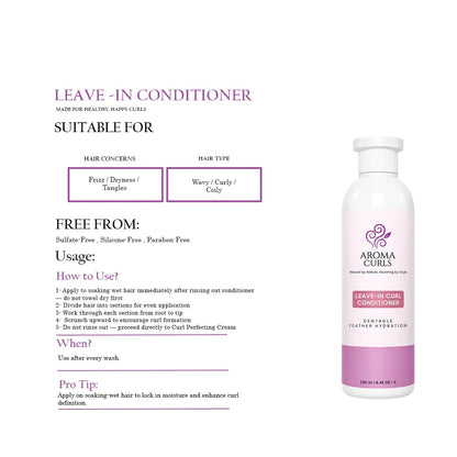 Leave-in conditioner for wavy and coily hair types