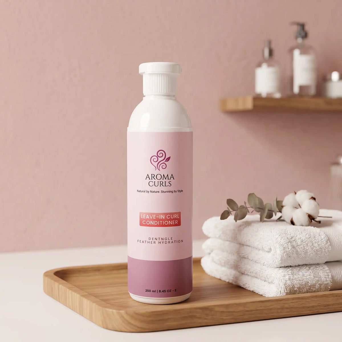 Lightweight leave-in conditioner texture for curly hair