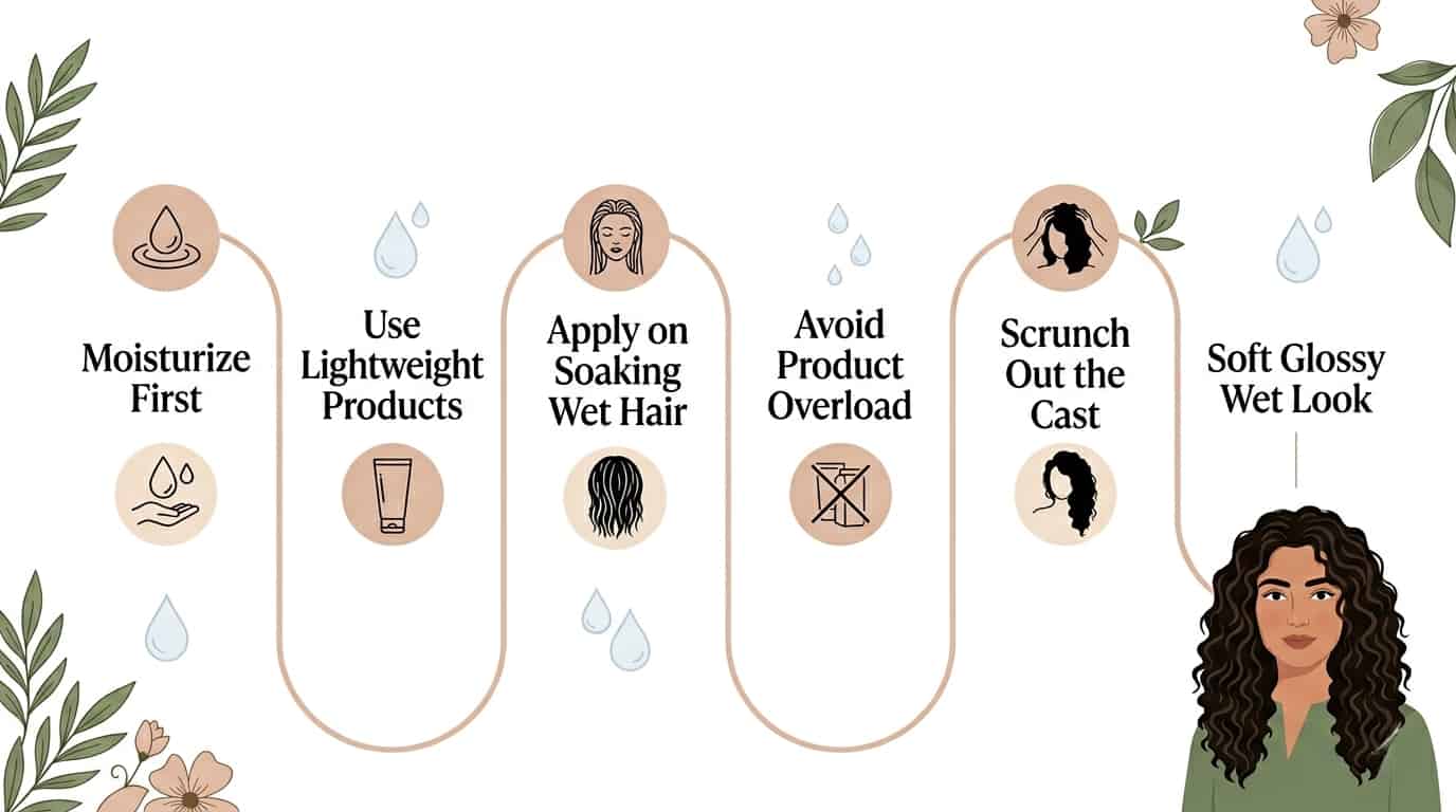 Why Hair Becomes Crunchy During Wet Look Styling